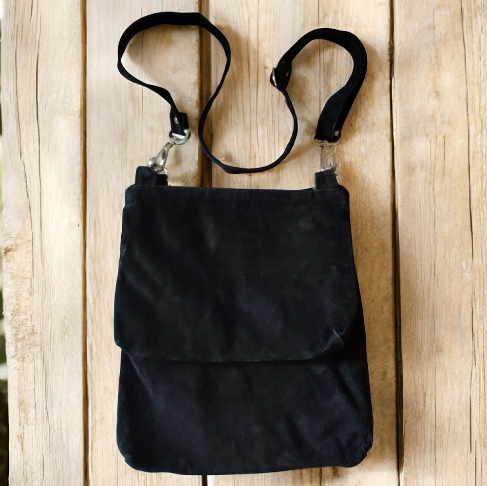 Lizden Vintage Black Genuine Leather Crossbody Bag